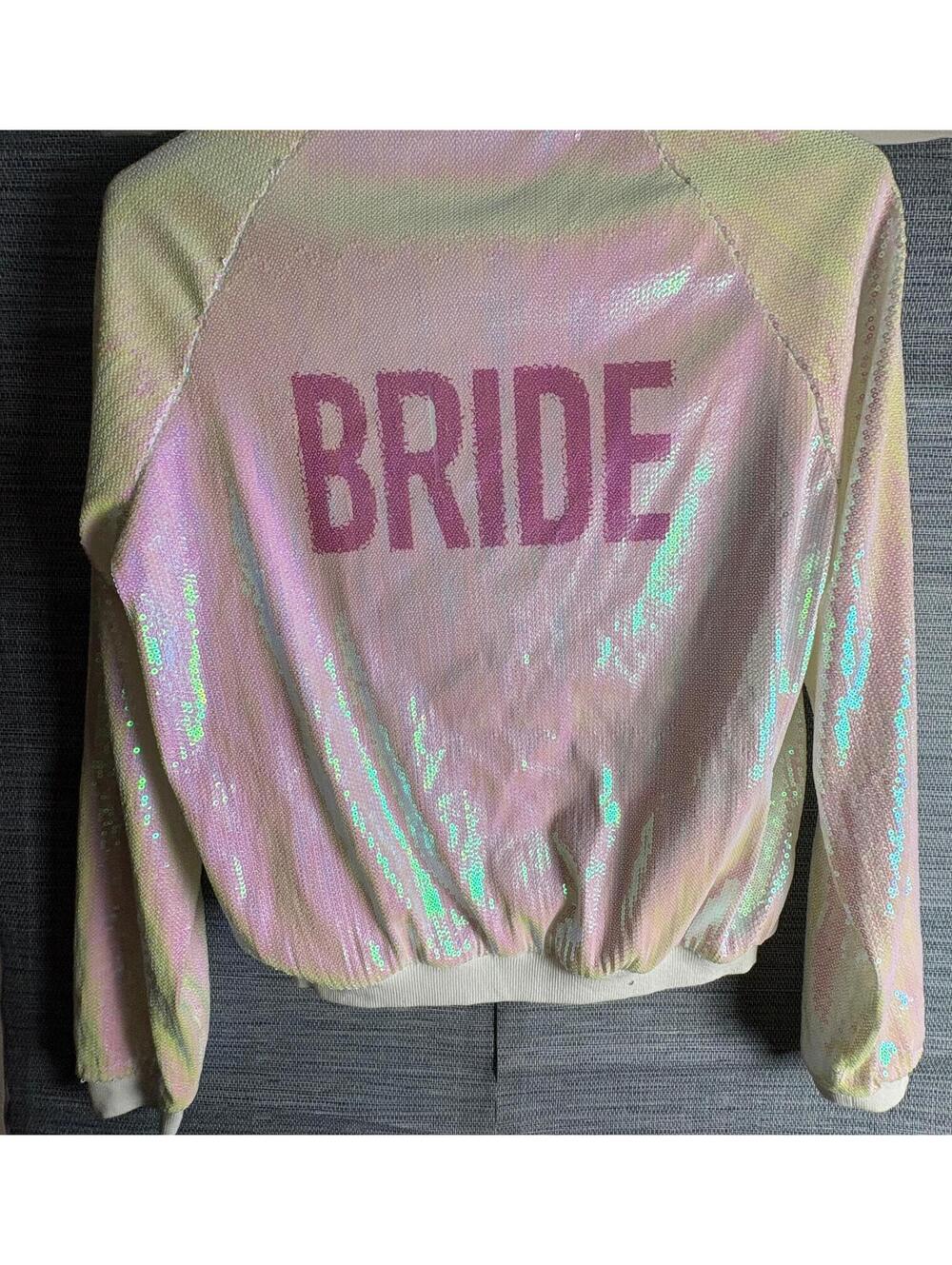 NWT Hayley Paige Jacket "BRIDE" White Womens S